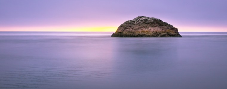 Large rock in the ocean